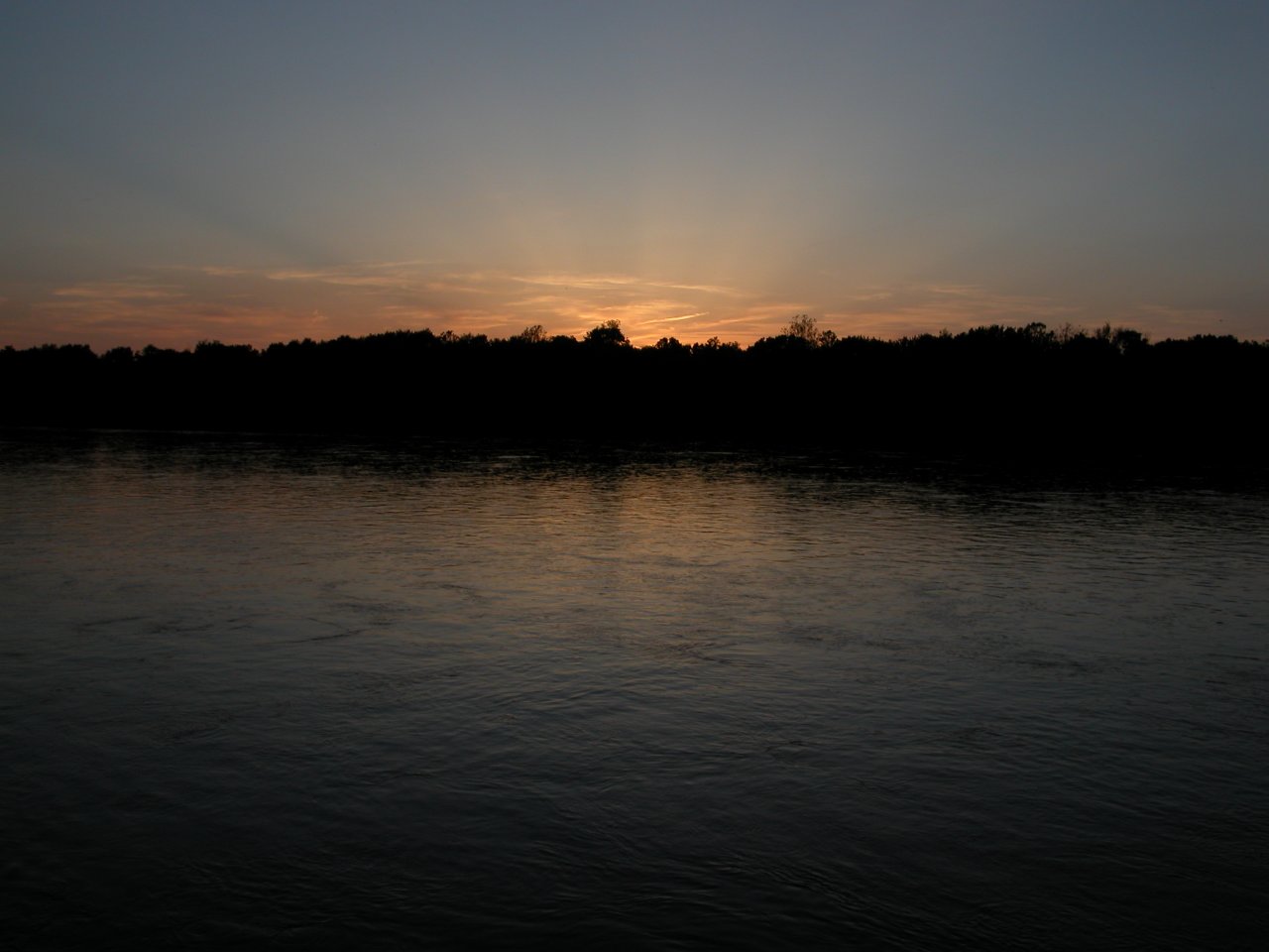 Sunset on the Wabash River
