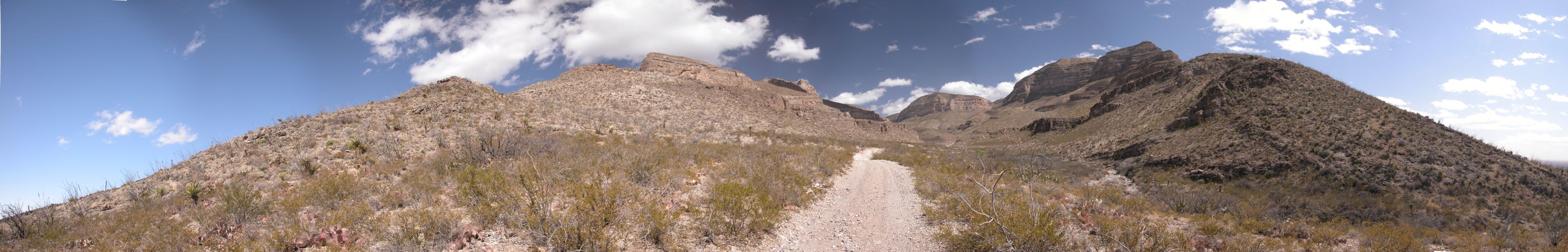 San Andres Canyon entrance panorama